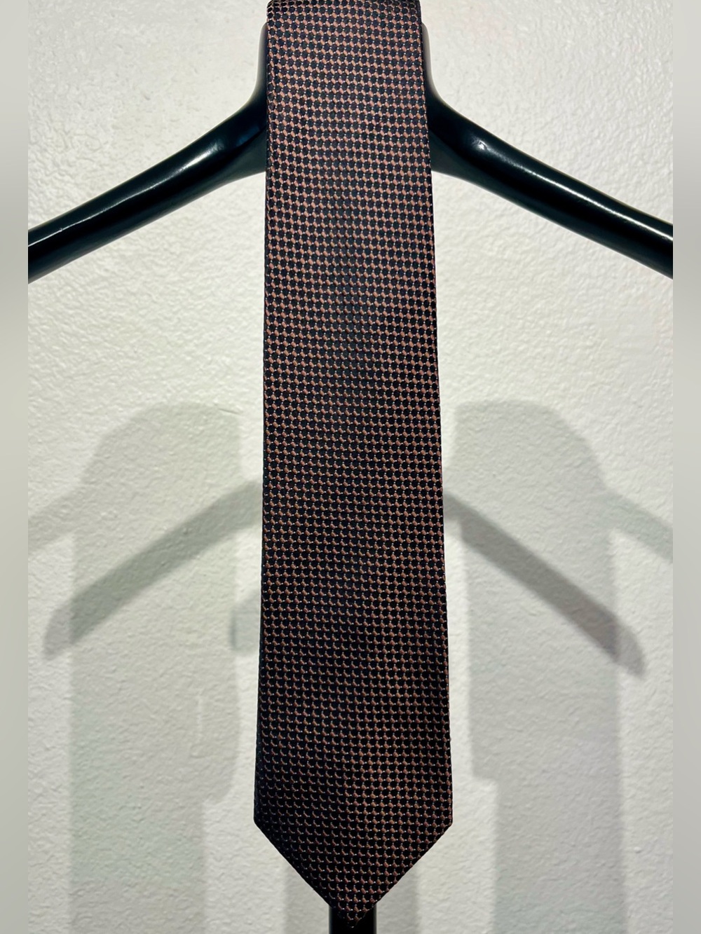 Domenico Franco Italia 100% Silk Brown Textured Tie